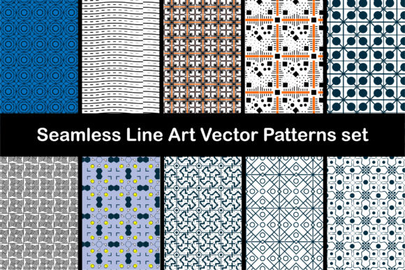 10 Seamless Patterns: Hand-Drawn Starfish and Seashell Wave Motifs for Versatile Design Workflows