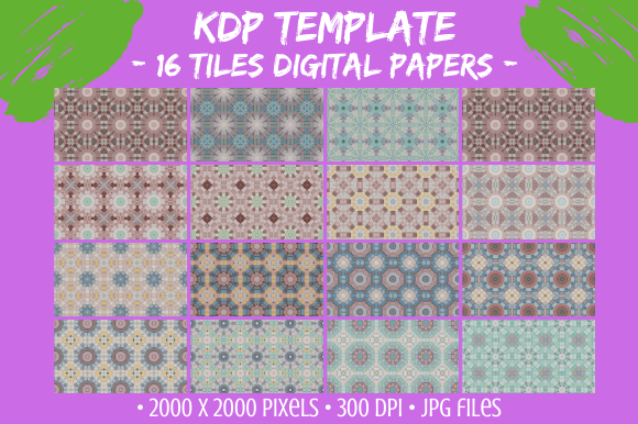 16 Tile Inspired Digital Paper Patterns
