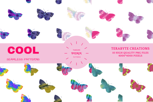 CO0L BUTTERFLY SEAMLESS PATTERNS