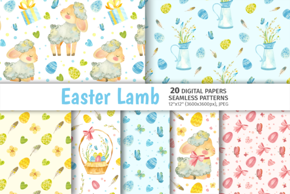 Easter Lamb Patterns.Christian Wallpaper: Faith-Inspired Design for Meaningful Creative Projects