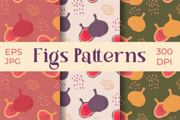 Figs Seamless Patterns EPS, JPEG: Versatile Design Assets for Modern Creative Work