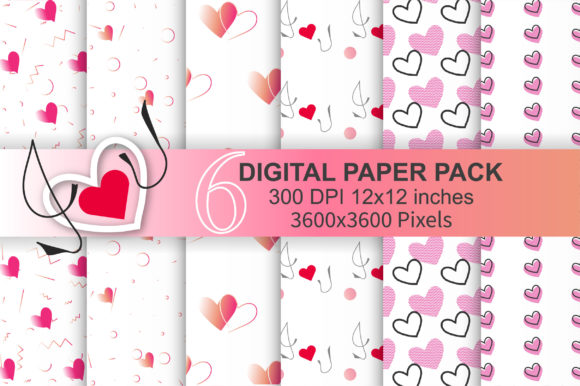 Love Heart Patterns Digital Paper Pack: Your Go-To Resource for Heartfelt, High-Quality Crafting