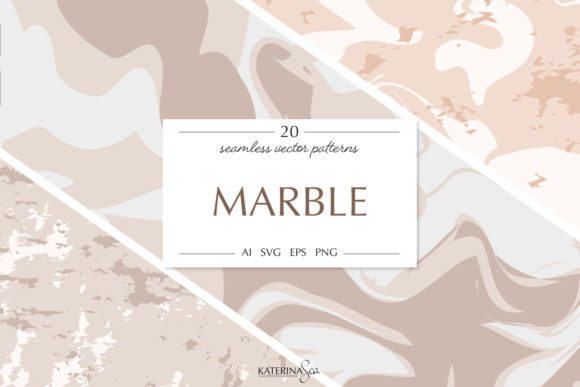 Neutral Marble Vector Patterns Pack