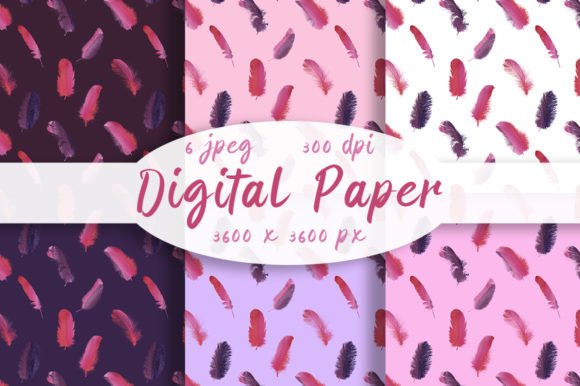 Patterns Watercolor Red Feathers: A Versatile Digital Resource for Creative Professionals and Educators