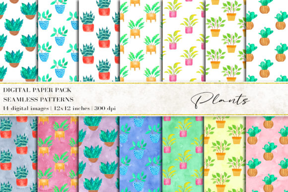 Plants Digital Papers & Patterns