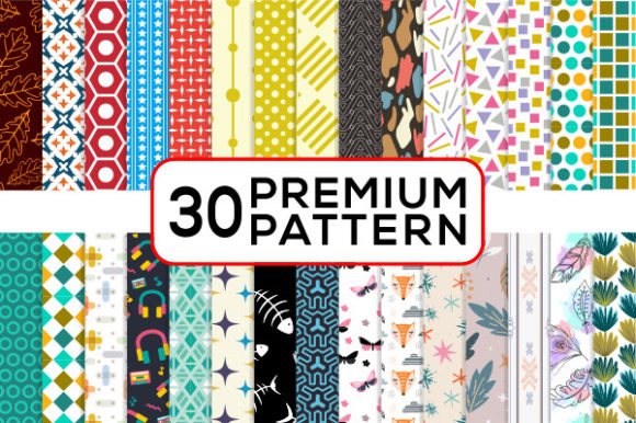 Seamless Digital Paper Set Patterns