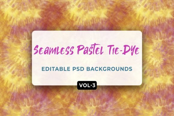 Seamless Pastel Tie-Dye Patterns Vol-03: Versatile, Editable Design Assets for Creatives & Businesses