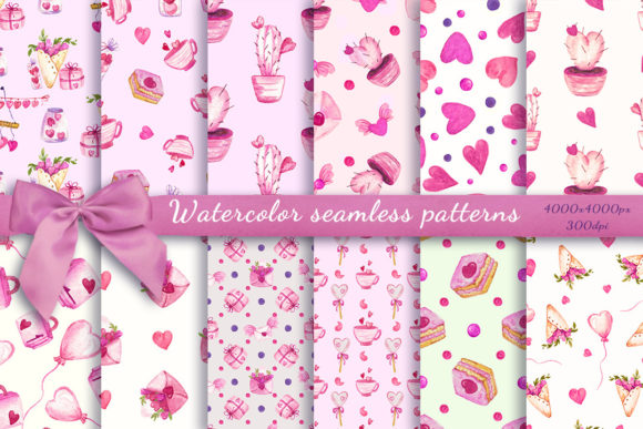 Watercolor Romantic Seamless Patterns: Timeless Elegance for Every Celebration