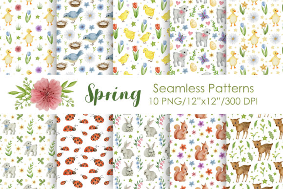 Watercolor Spring Seamless Patterns: Fresh, Flexible Design Assets for Modern Creative Workflows