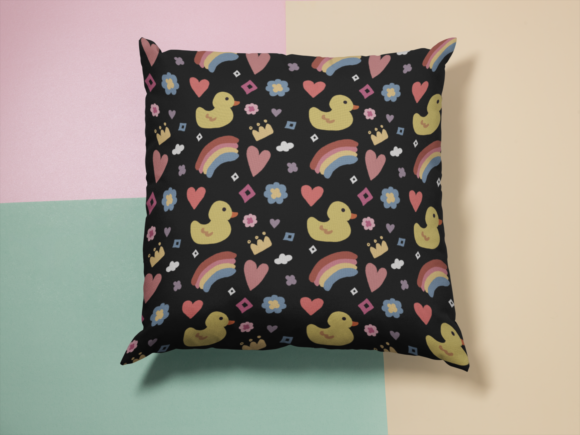 Yellow Rubber Duck Seamless Patterns